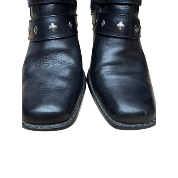 "HARLEY DAVIDSON" Boots SZ 8 Leather VTG Buckles Studded  Y2K Bad Girl Biker - Picture 5 of 16